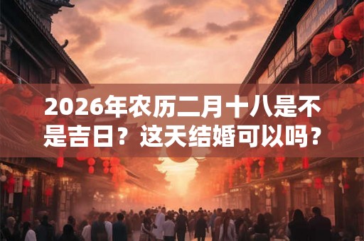 2026年农历二月十八是不是吉日？这天结婚可以吗？