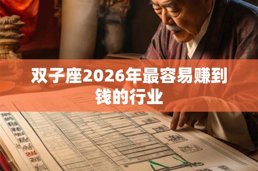 双子座2026年最容易赚到钱的行业