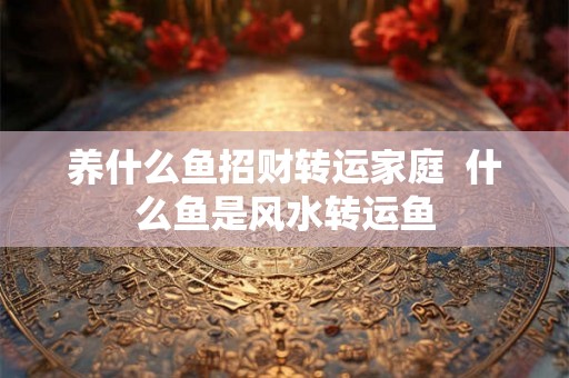 养什么鱼招财转运家庭  什么鱼是风水转运鱼