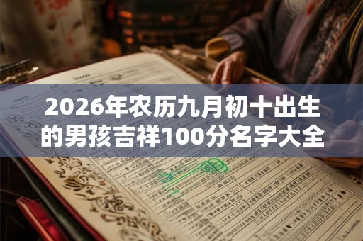 2026年农历九月初十出生的男孩吉祥100分名字大全！