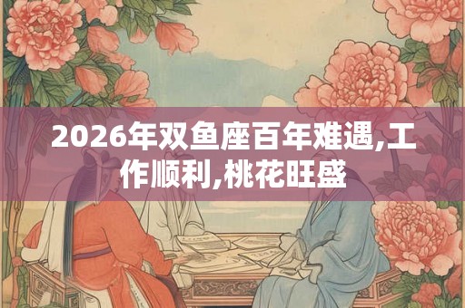 2026年双鱼座百年难遇,工作顺利,桃花旺盛