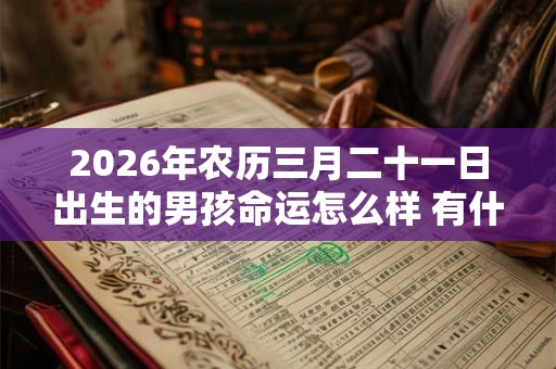 2026年农历三月二十一日出生的男孩命运怎么样 有什么说法