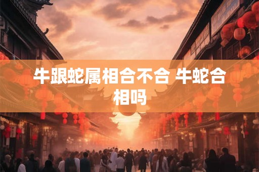 牛跟蛇属相合不合 牛蛇合相吗