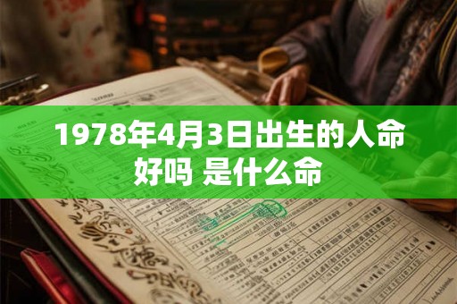 1978年4月3日出生的人命好吗 是什么命