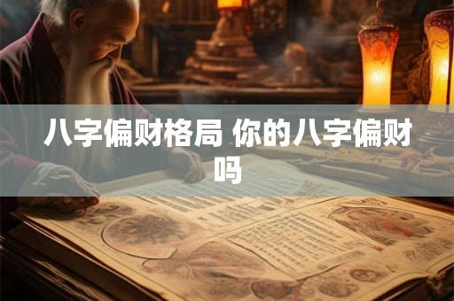八字偏财格局 你的八字偏财吗