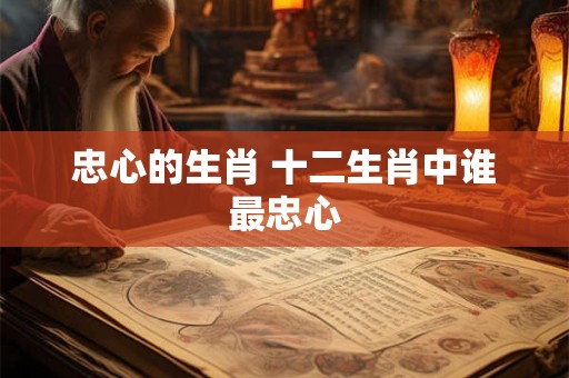忠心的生肖 十二生肖中谁最忠心