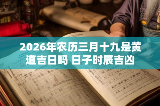 2026年农历三月十九是黄道吉日吗 日子时辰吉凶
