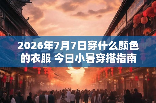2026年7月7日穿什么颜色的衣服 今日小暑穿搭指南