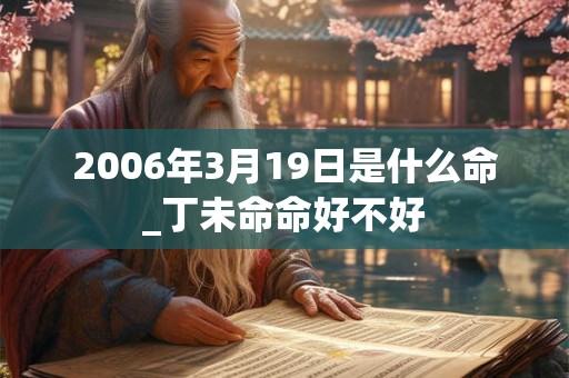 2006年3月19日是什么命_丁未命命好不好