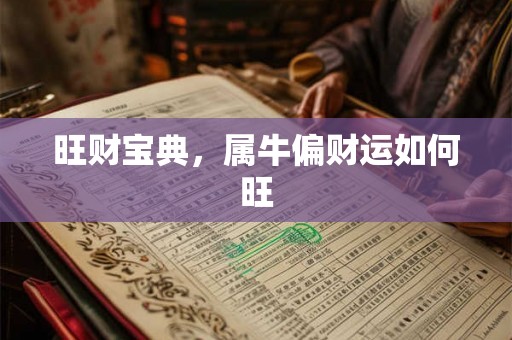 旺财宝典，属牛偏财运如何旺