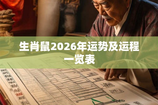 生肖鼠2026年运势及运程一览表