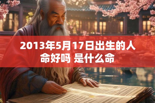 2013年5月17日出生的人命好吗 是什么命