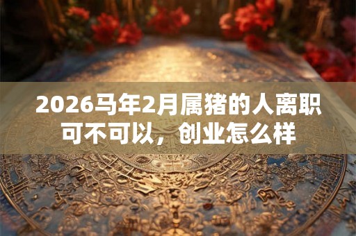 2026马年2月属猪的人离职可不可以,创业怎么样 2026马年2月属猪的人离职可不可以,创业怎么样
