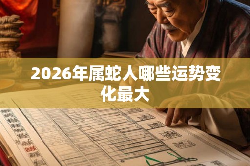 2026年属蛇人哪些运势变化最大