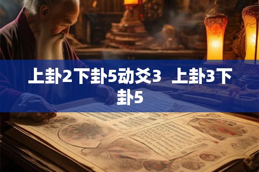 上卦2下卦5动爻3 上卦3下卦5 上卦2下卦5动爻3 上卦3下卦5