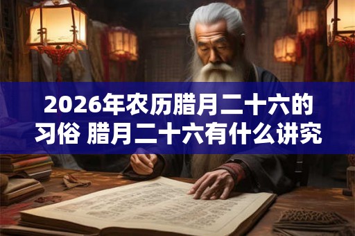 2026年农历腊月二十六的习俗 腊月二十六有什么讲究