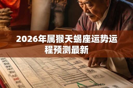 2026年属猴天蝎座运势运程预测最新