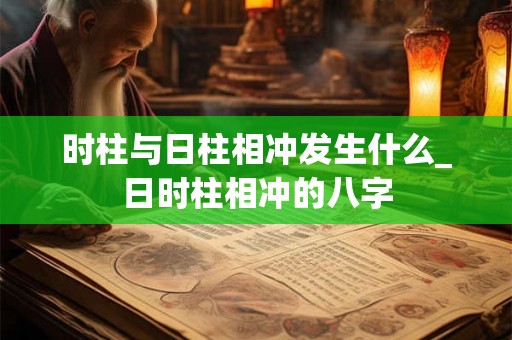 时柱与日柱相冲发生什么_日时柱相冲的八字