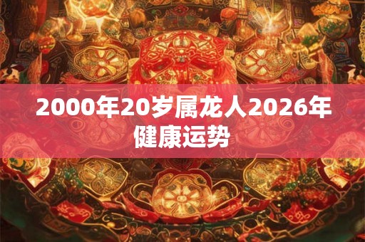 2000年20岁属龙人2026年健康运势