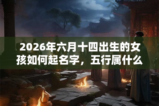 2026年六月十四出生的女孩如何起名字，五行属什么