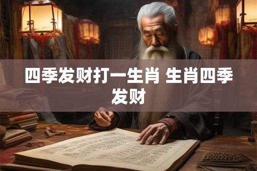四季发财打一生肖 生肖四季发财