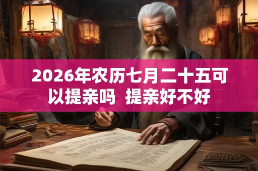 2026年农历七月二十五可以提亲吗  提亲好不好