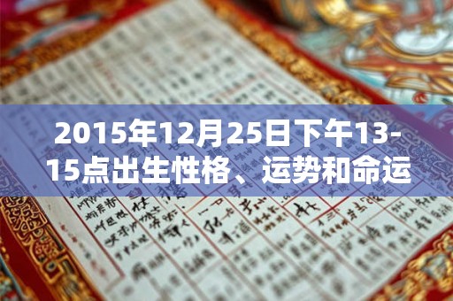 2015年12月25日下午13-15点出生性格、运势和命运 2015年12月25日下午13-15点出生性格、运势和命运