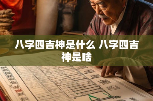 八字四吉神是什么 八字四吉神是啥