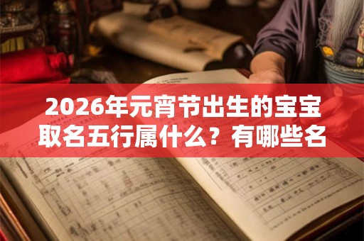 2026年元宵节出生的宝宝取名五行属什么？有哪些名字推荐？