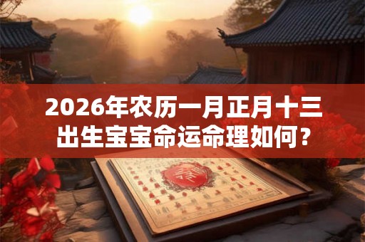 2026年农历一月正月十三出生宝宝命运命理如何？