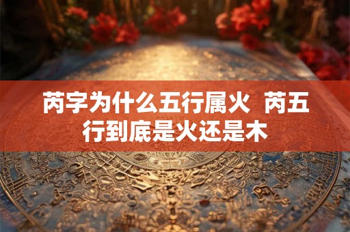芮字为什么五行属火  芮五行到底是火还是木