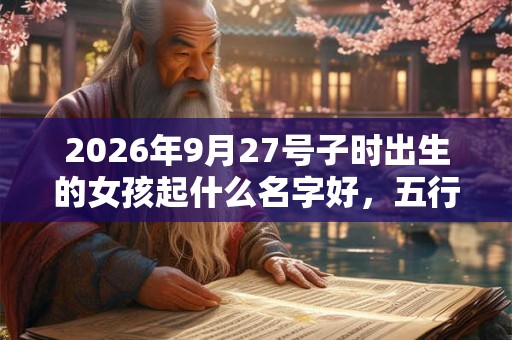 2026年9月27号子时出生的女孩起什么名字好，五行属什么