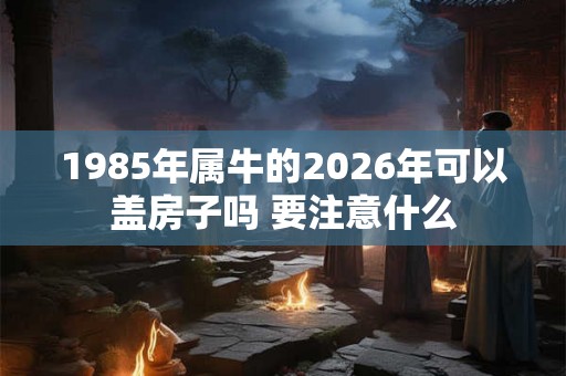1985年属牛的2026年可以盖房子吗 要注意什么