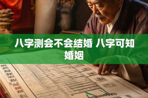 八字测会不会结婚 八字可知婚姻