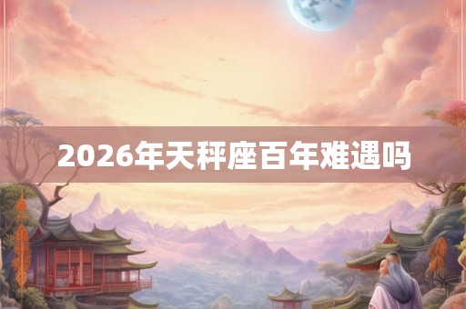 2026年天秤座百年难遇吗