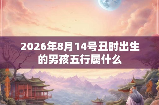 2026年8月14号丑时出生的男孩五行属什么