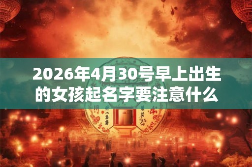 2026年4月30号早上出生的女孩起名字要注意什么 2026年4月30号早上出生的女孩起名字要注意什么