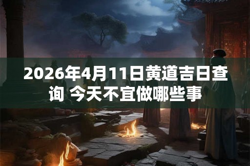 2026年4月11日黄道吉日查询 今天不宜做哪些事 2026年4月11日黄道吉日查询 今天不宜做哪些事