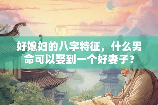 好媳妇的八字特征，什么男命可以娶到一个好妻子？