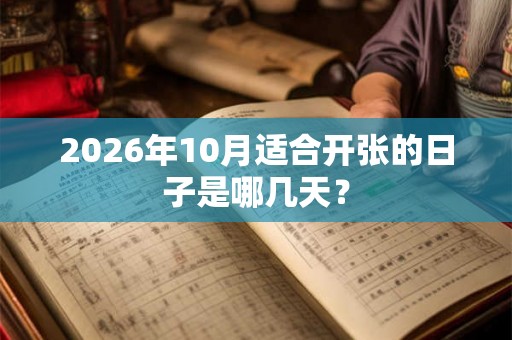 2026年10月适合开张的日子是哪几天？