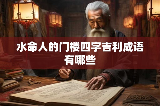 水命人的门楼四字吉利成语有哪些