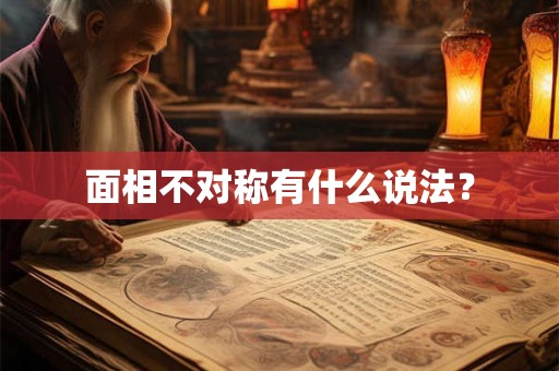 面相不对称有什么说法？