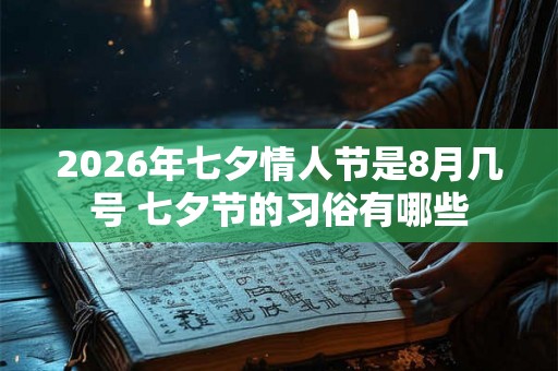 2026年七夕情人节是8月几号 七夕节的习俗有哪些