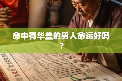 命中有华盖的男人命运好吗？