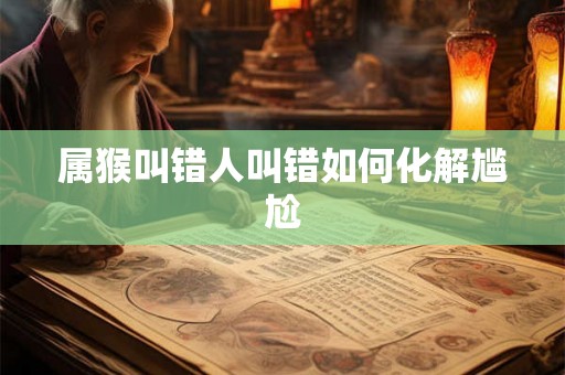 属猴叫错人叫错如何化解尴尬 属猴叫错人叫错如何化解尴尬