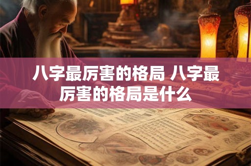 八字最厉害的格局 八字最厉害的格局是什么