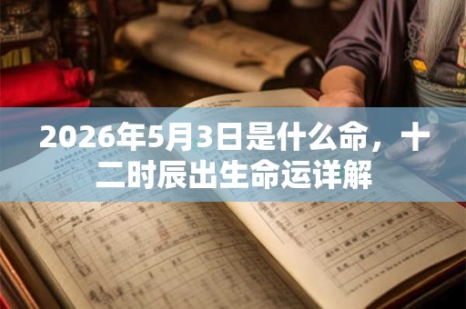 2026年5月3日是什么命，十二时辰出生命运详解