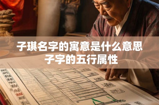 子琪名字的寓意是什么意思 子字的五行属性