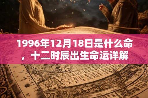 1996年12月18日是什么命，十二时辰出生命运详解