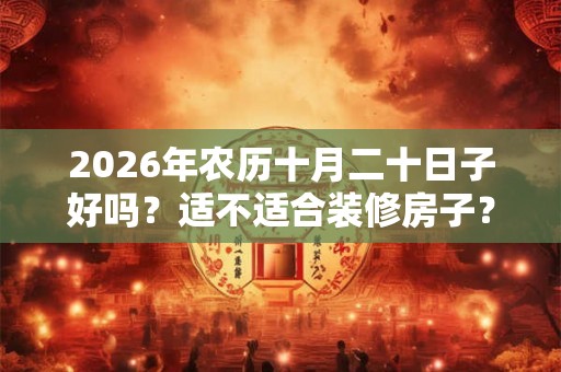 2026年农历十月二十日子好吗？适不适合装修房子？